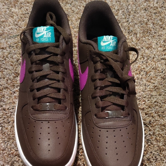 Nike Other - Nike Air Force 1 Chocolate with Magenta and Teal